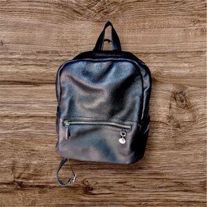 Celine Dion Black Leather Backpack